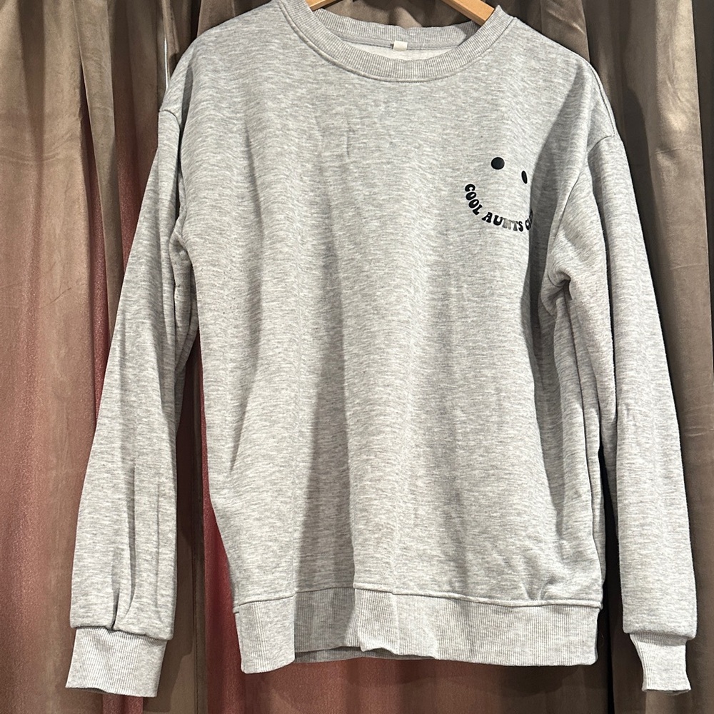 “Cool Aunts Club” Light Gray Crewneck Sweatshirt